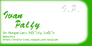 ivan palfy business card
